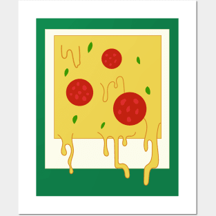 Dripping Polaroid Pizza Photo Posters and Art